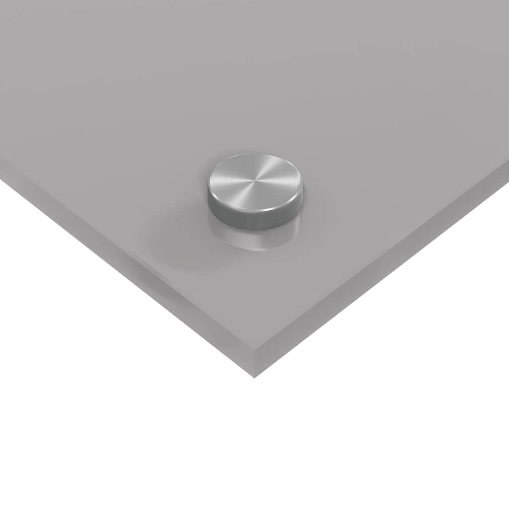 Køkkenbacksplash 2 pcs Lysegrå 90 x 60 cm hærdet glas