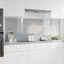 Køkkenbacksplash 2 pcs Lysegrå 90 x 60 cm hærdet glas