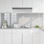 Køkkenbacksplash 2 pcs Lysegrå 90 x 60 cm hærdet glas
