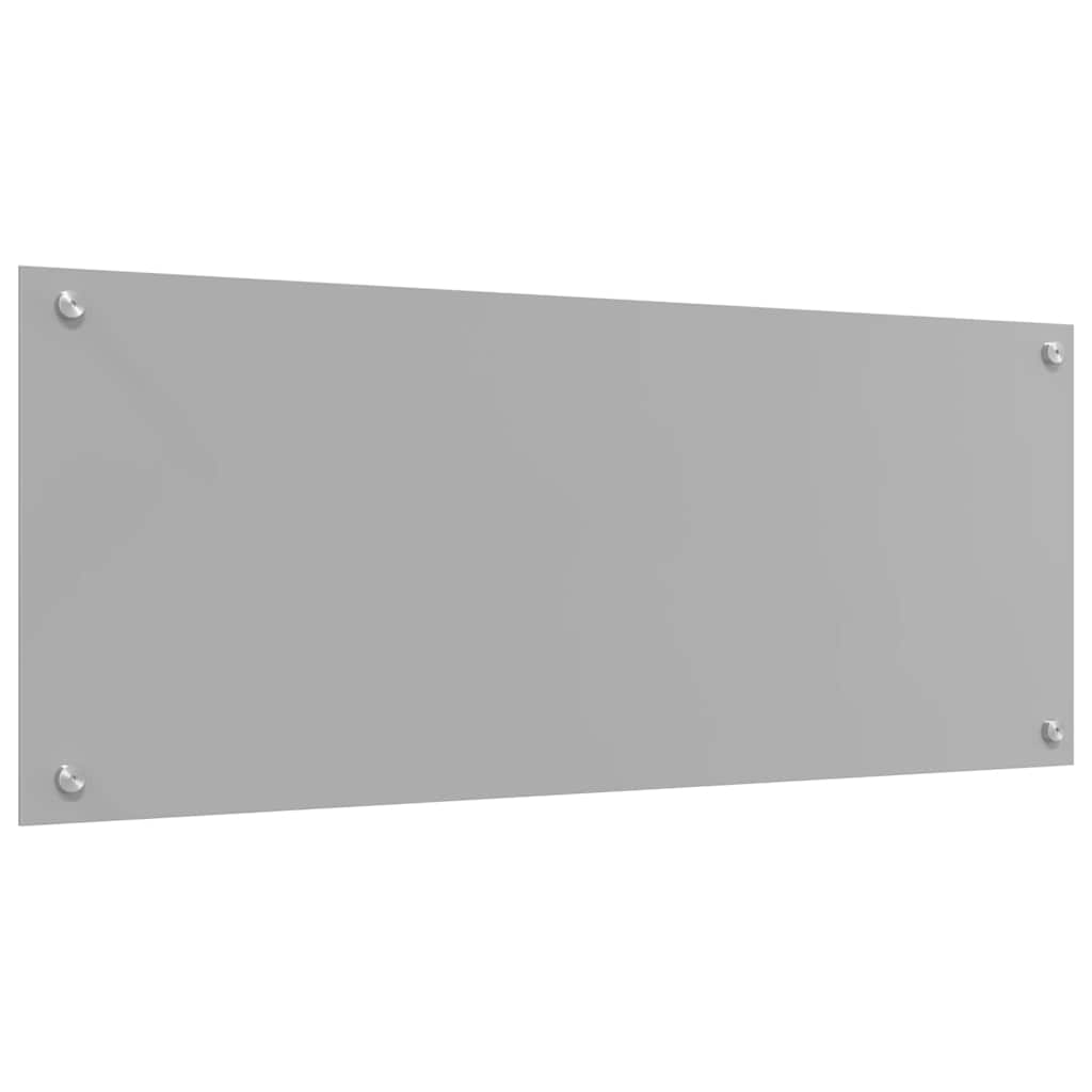 Køkkenbacksplash 2 pcs Lysegrå 100 x 40 cm hærdet glas