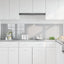 Køkkenbacksplash 2 pcs Lysegrå 100 x 50 cm hærdet glas