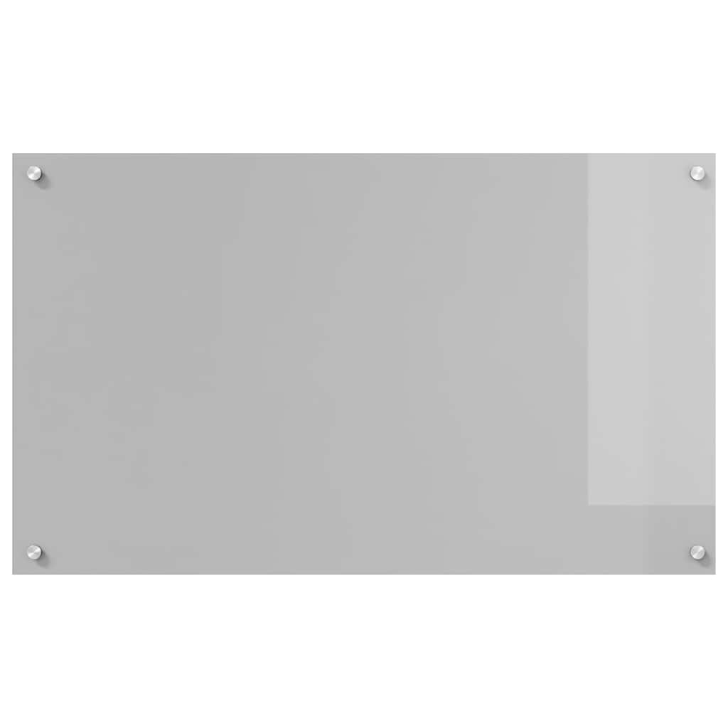 Køkkenbacksplash 2 stk. Lysegrå 100 x 60 cm hærdet glas