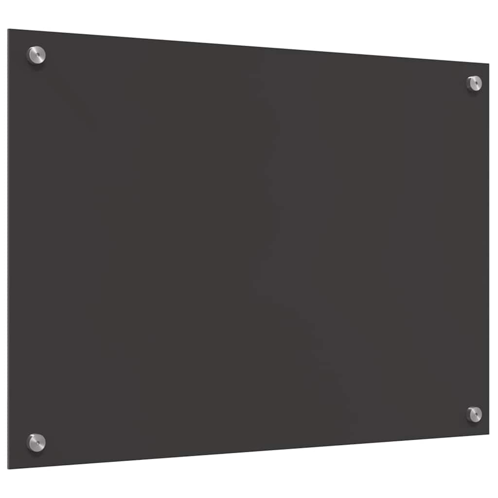 Køkkenbacksplash 2 pcs Mørkegrå 70 x 50 cm hærdet glas