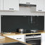 Køkkenbacksplash 2 pcs Mørkegrå 80 x 50 cm hærdet glas