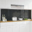 Køkkenbacksplash 2 pcs Mørkegrå 100 x 60 cm hærdet glas