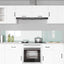 Køkkenbacksplash 2 pcs Hvid 110 x 40 cm hærdet glas