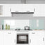 Køkkenbacksplash 2 pcs Hvid 110 x 50 cm hærdet glas
