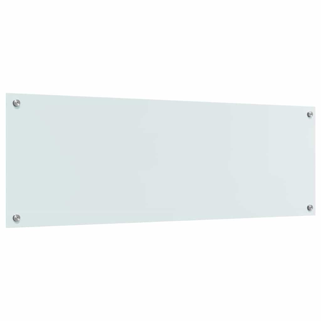 Køkkenbacksplash 2 stk. Hvid 120 x 40 cm hærdet glas