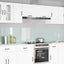 Køkkenbacksplash 2 pcs Hvid 120 x 50 cm hærdet glas