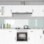 Køkkenbacksplash 2 stk. Hvid 120 x 50 cm hærdet glas