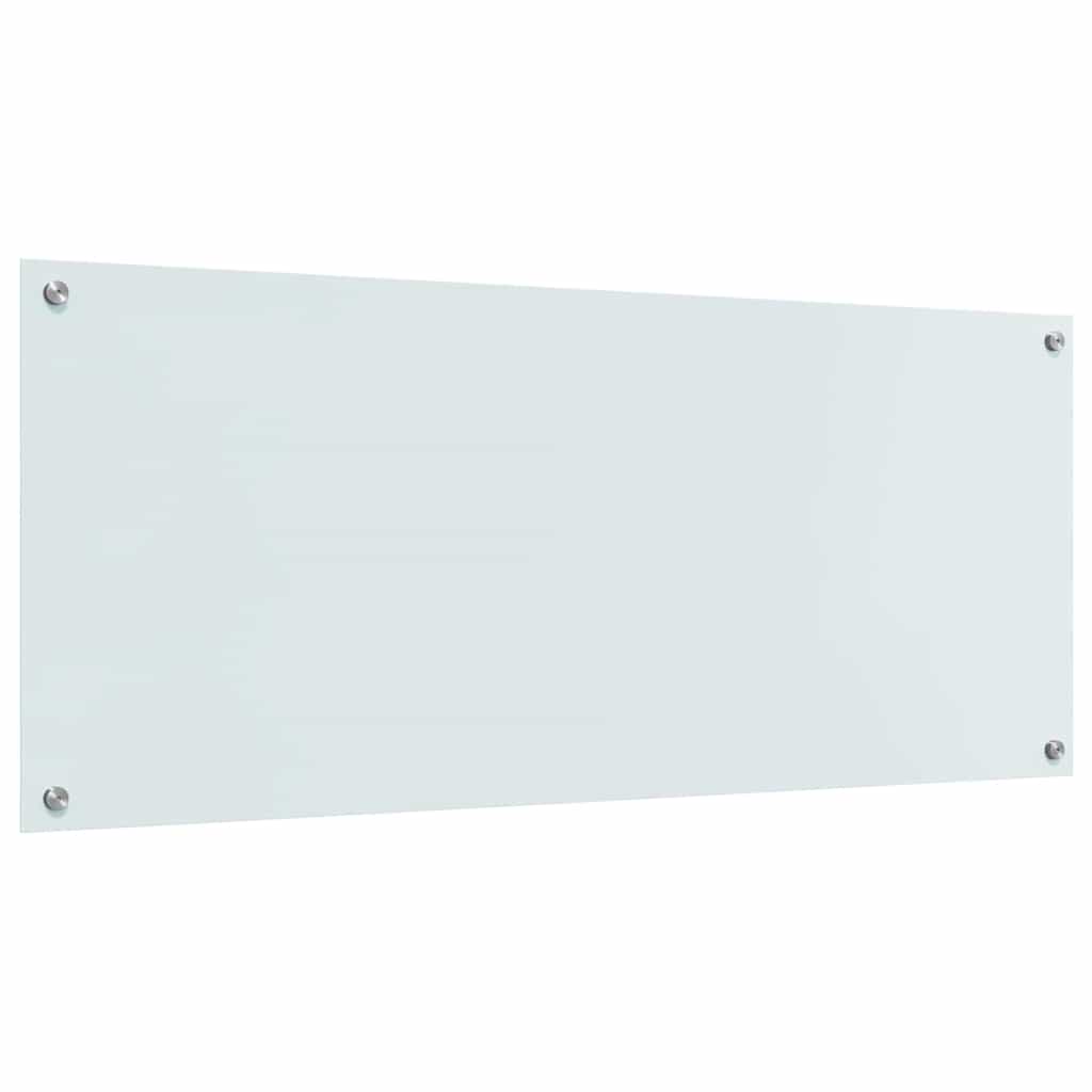 Køkkenbacksplash 2 pcs Hvid 120 x 50 cm hærdet glas
