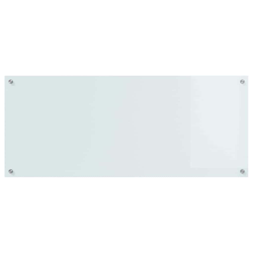 Køkkenbacksplash 2 stk. Hvid 120 x 50 cm hærdet glas