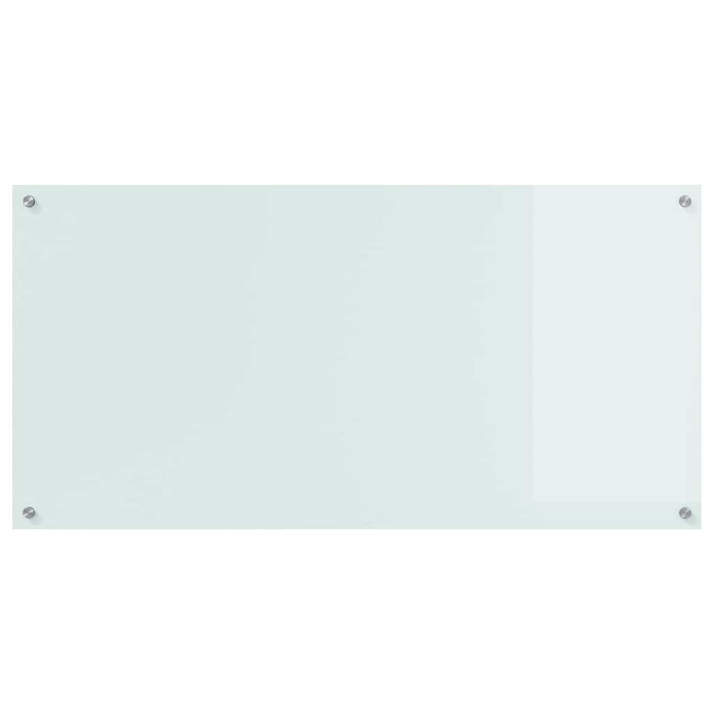 Køkkenbacksplash 2 pcs Hvid 120 x 60 cm hærdet glas
