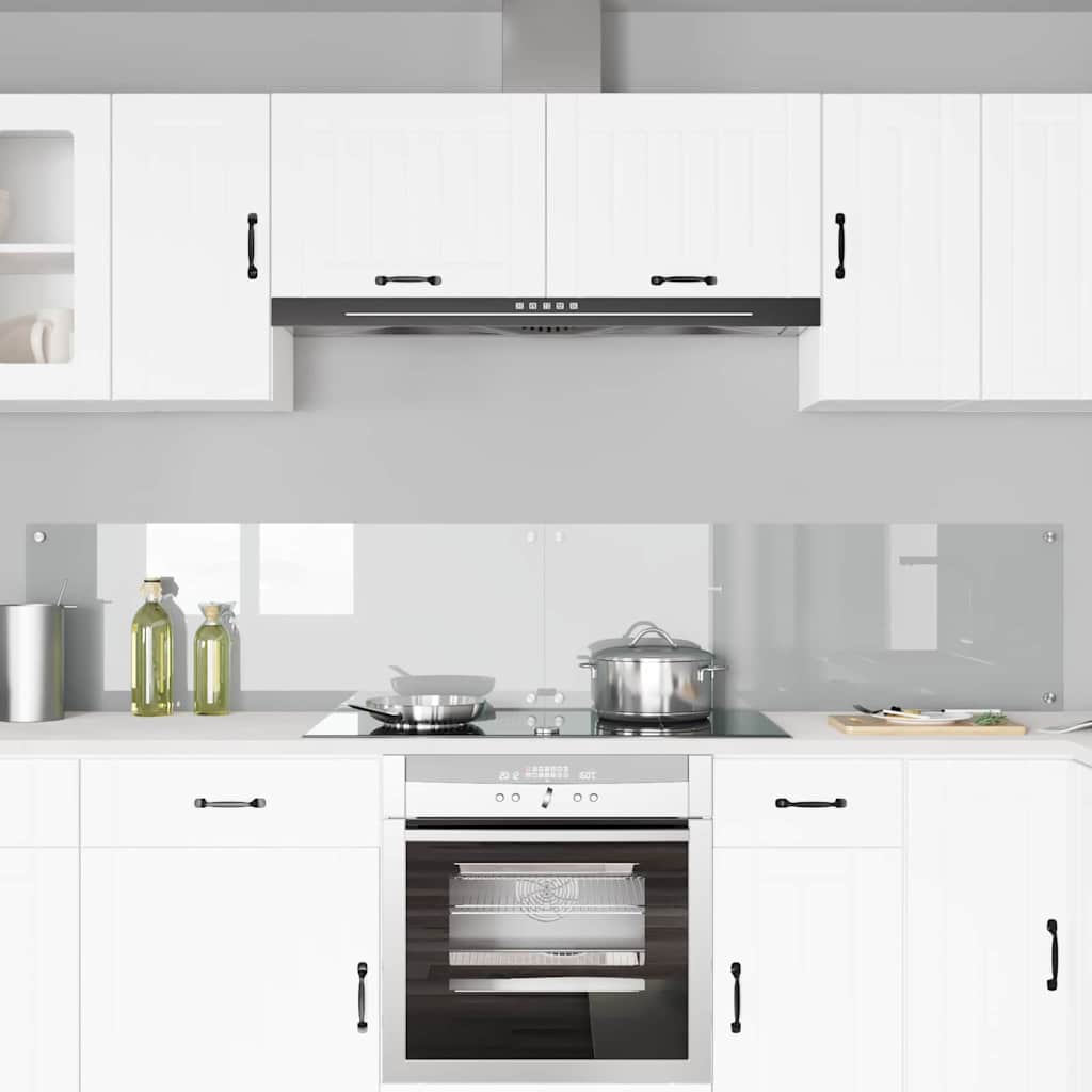 Køkkenbacksplash 2 pcs Transparent 110 x 40 cm hærdet glas