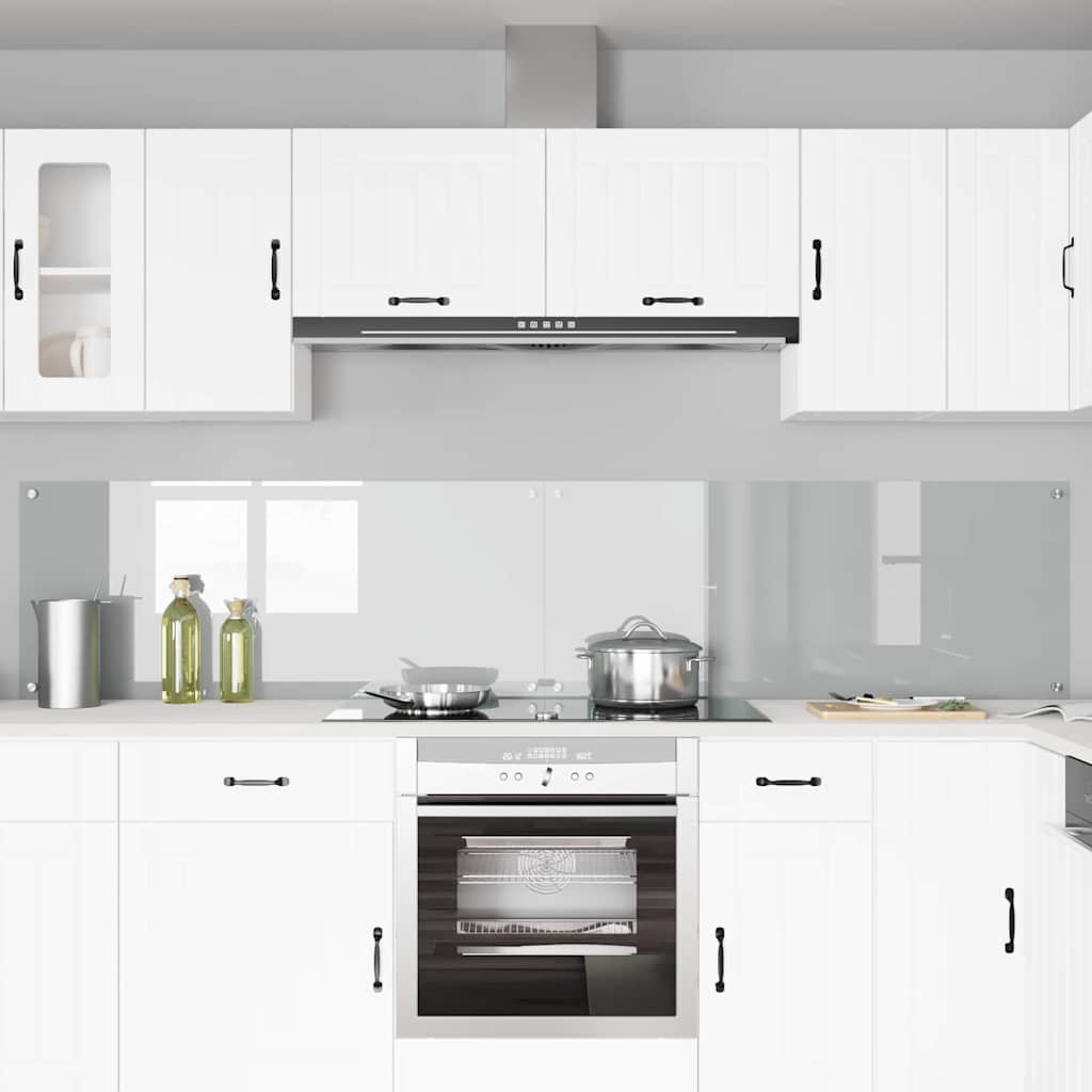 Køkkenbacksplash 2 pcs Transparent 120 x 50 cm hærdet glas