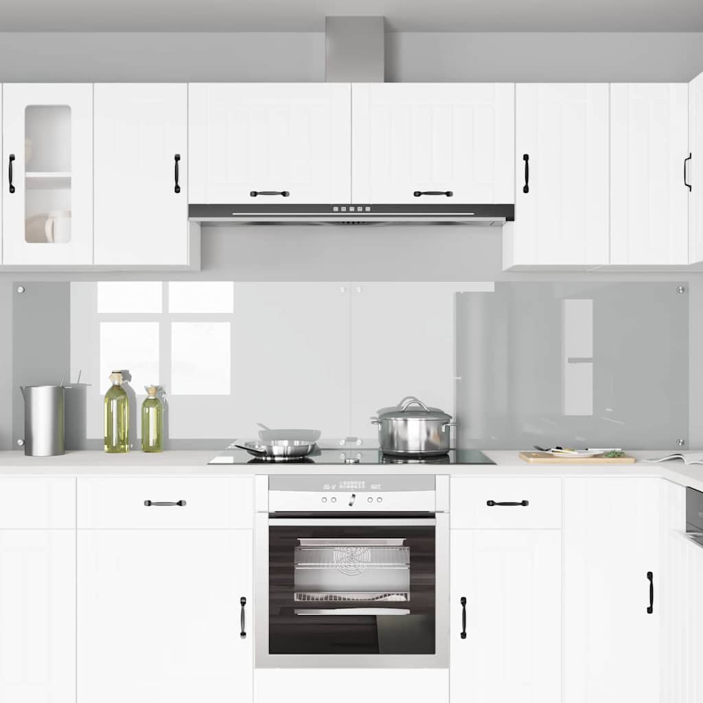 Køkkenbacksplash 2 pcs Transparent 120 x 60 cm hærdet glas