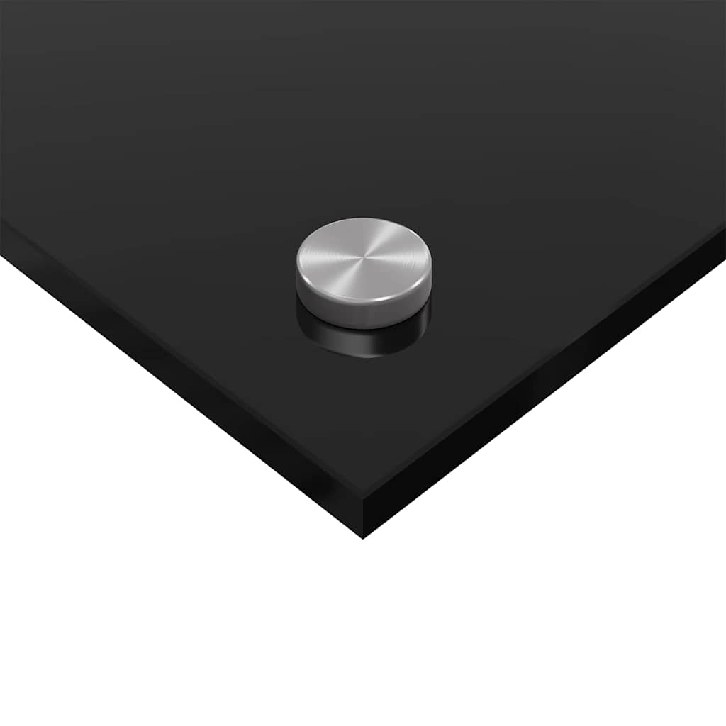 Køkkenbacksplash 2 pcs Sort 110 x 50 cm hærdet glas