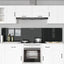 Køkkenbacksplash 2 pcs Sort 110 x 50 cm hærdet glas