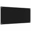Køkkenbacksplash 2 pcs Sort 110 x 50 cm hærdet glas