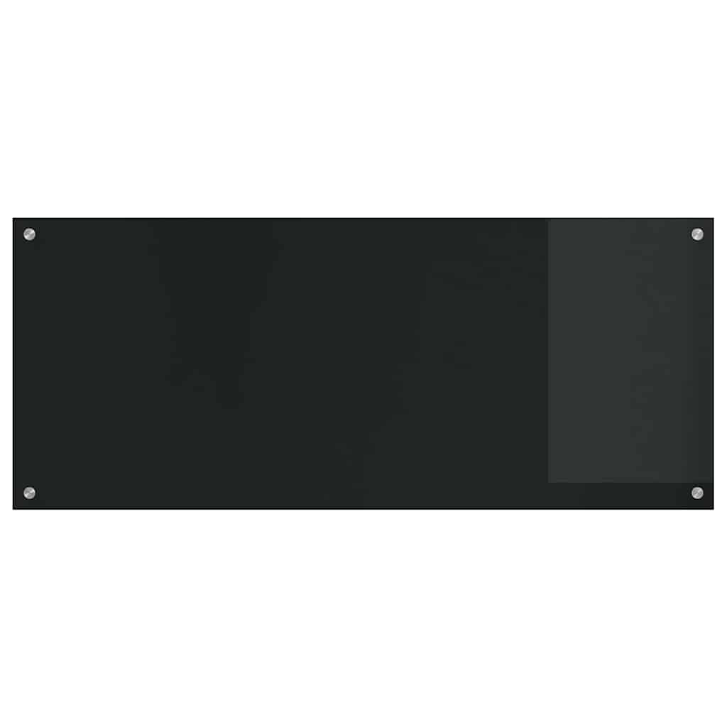 Køkkenbacksplash 2 pcs Sort 120 x 50 cm hærdet glas