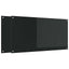 Køkkenbacksplash 2 pcs Sort 120 x 60 cm hærdet glas
