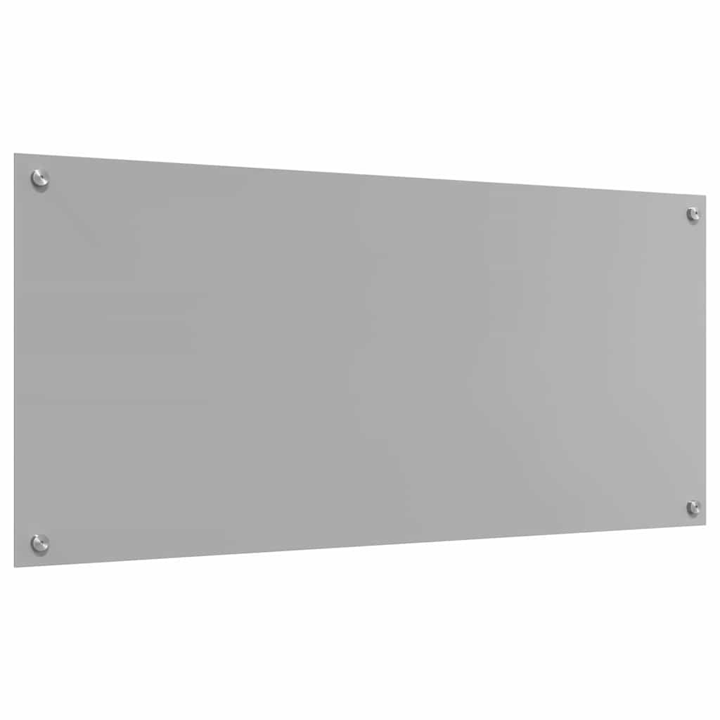 Køkkenbacksplash 2 stk. Lysegrå 110 x 50 cm hærdet glas