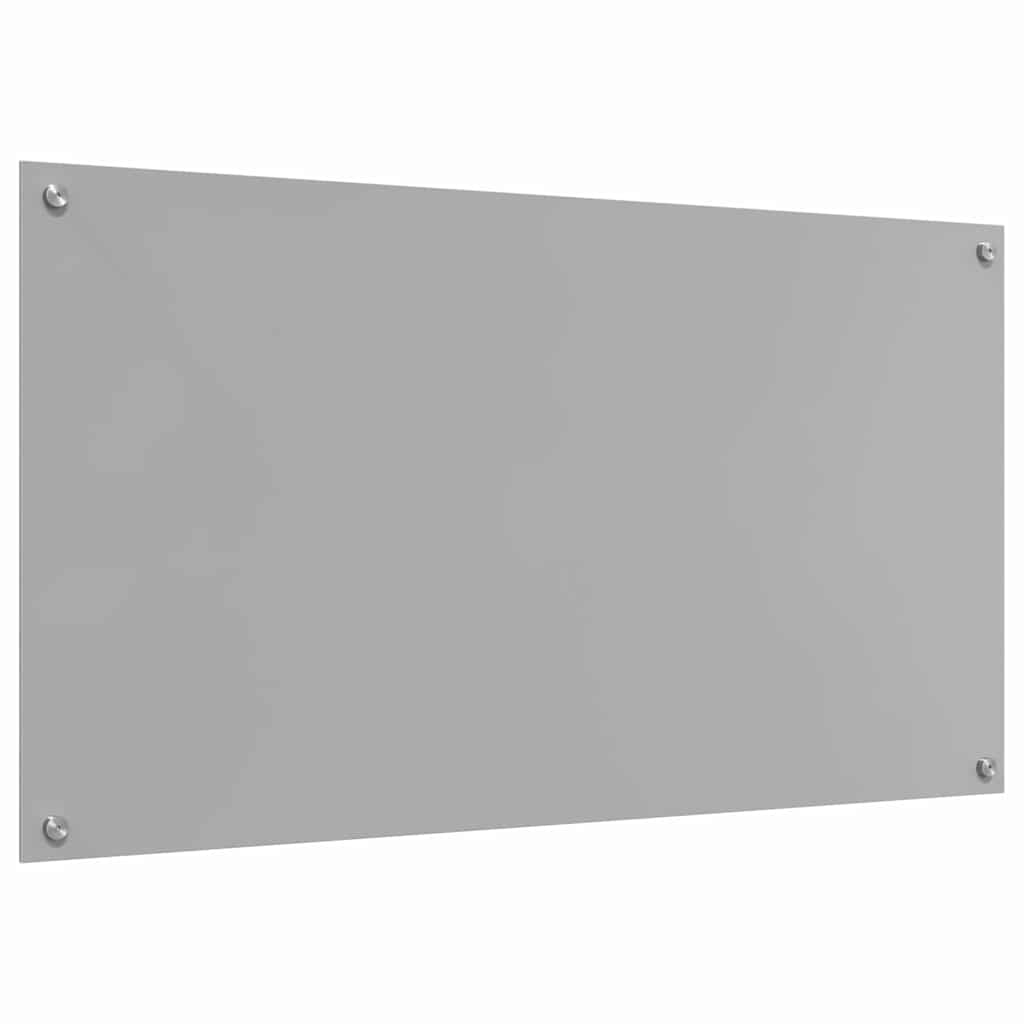 Køkkenbacksplash 2 pcs Lysegrå 110 x 60 cm hærdet glas