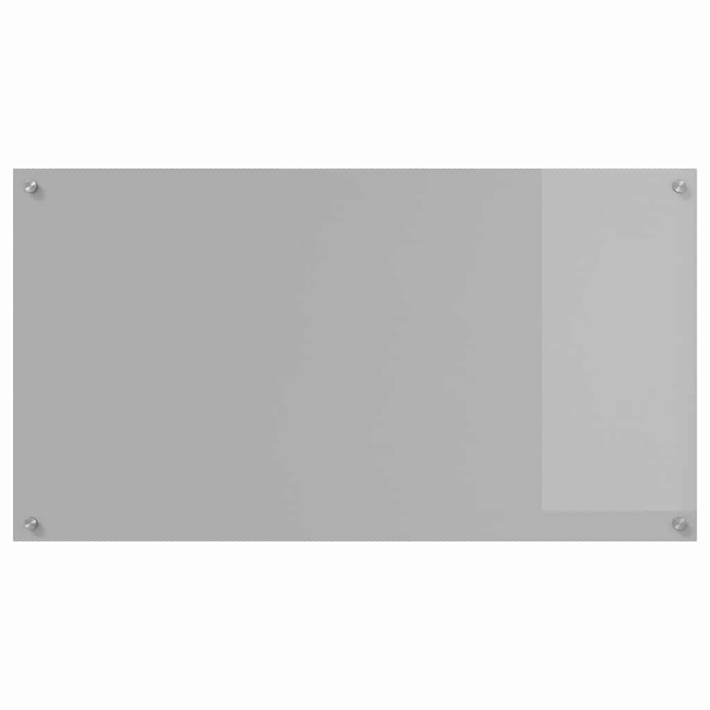 Køkkenbacksplash 2 stk. Lysegrå 110 x 60 cm hærdet glas