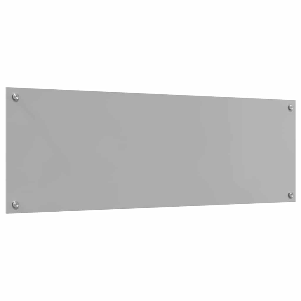 Køkkenbacksplash 2 pcs Lysegrå 120 x 40 cm hærdet glas
