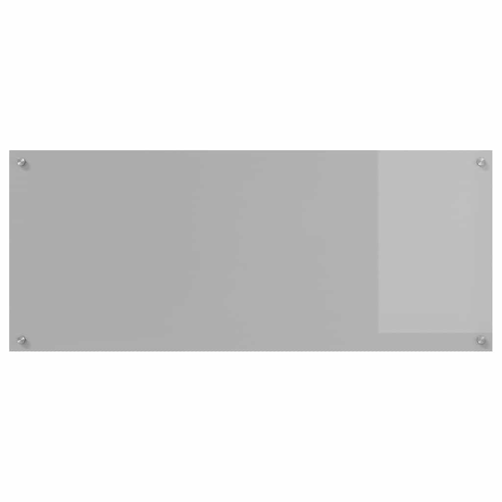 Køkkenbacksplash 2 pcs Lysegrå 120 x 50 cm hærdet glas