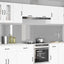 Køkkenbacksplash 2 pcs Lysegrå 120 x 60 cm hærdet glas