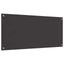 Køkkenbacksplash 2 pcs Mørkegrå 110 x 50 cm hærdet glas