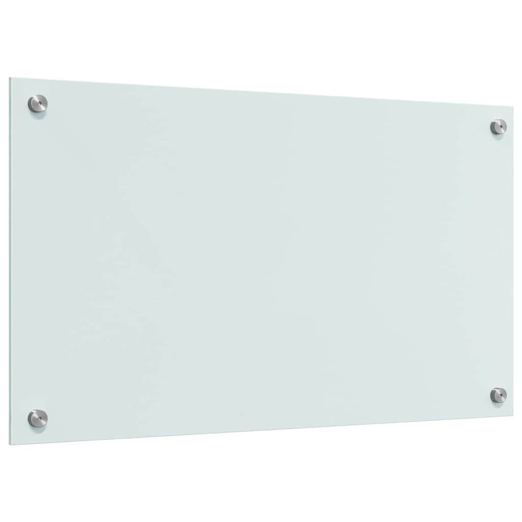 Køkkenbacksplash 2 stk. Hvid 70 x 40 cm hærdet glas