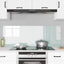 Køkkenbacksplash 2 pcs Hvid 70 x 50 cm hærdet glas