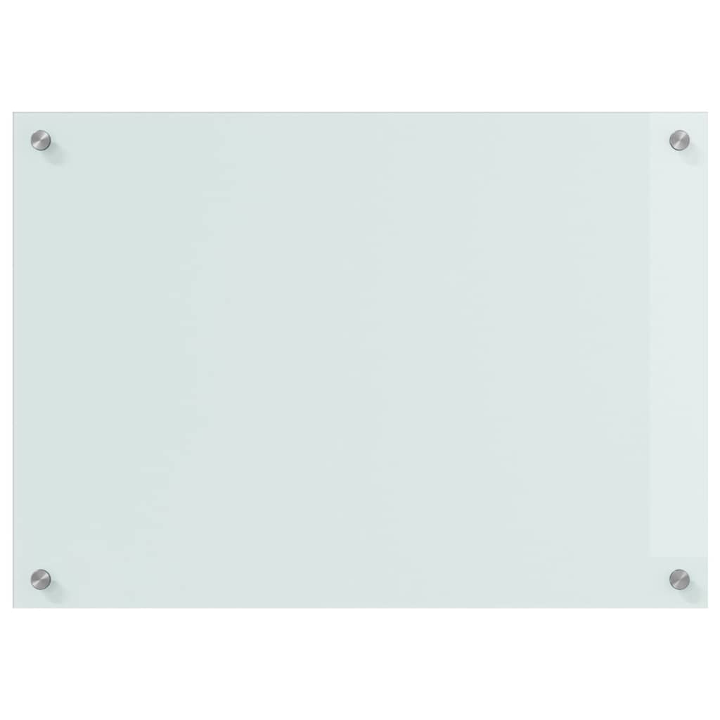 Køkkenbacksplash 2 pcs Hvid 70 x 50 cm hærdet glas