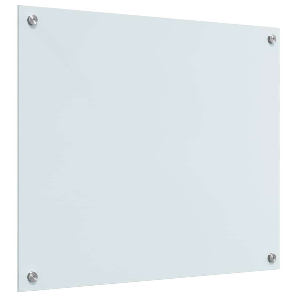 Køkkenbacksplash 2 pcs Hvid 70 x 60 cm hærdet glas