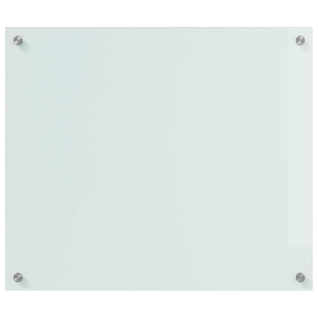Køkkenbacksplash 2 pcs Hvid 70 x 60 cm hærdet glas