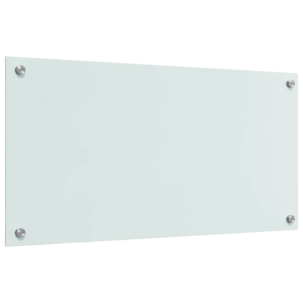 Køkkenbacksplash 2 pcs Hvid 80 x 40 cm hærdet glas