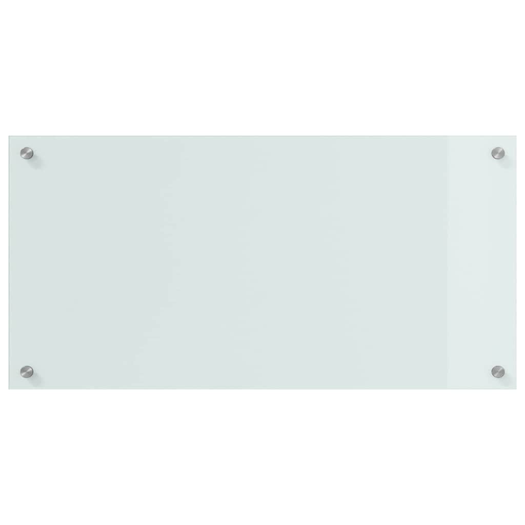 Køkkenbacksplash 2 pcs Hvid 80 x 40 cm hærdet glas