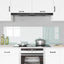 Køkkenbacksplash 2 pcs Hvid 80 x 50 cm hærdet glas