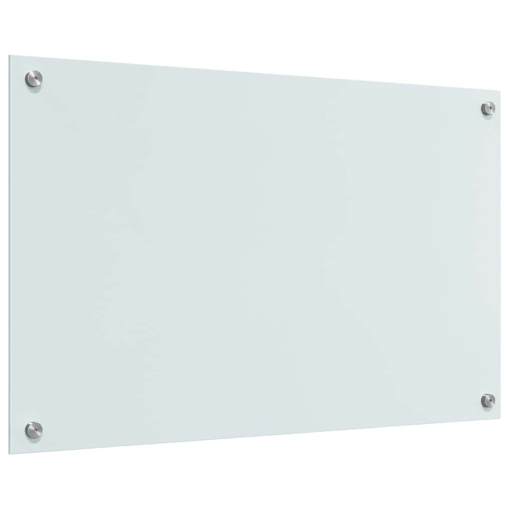 Køkkenbacksplash 2 pcs Hvid 80 x 50 cm hærdet glas