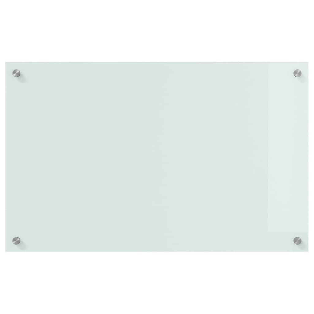 Køkkenbacksplash 2 pcs Hvid 80 x 50 cm hærdet glas