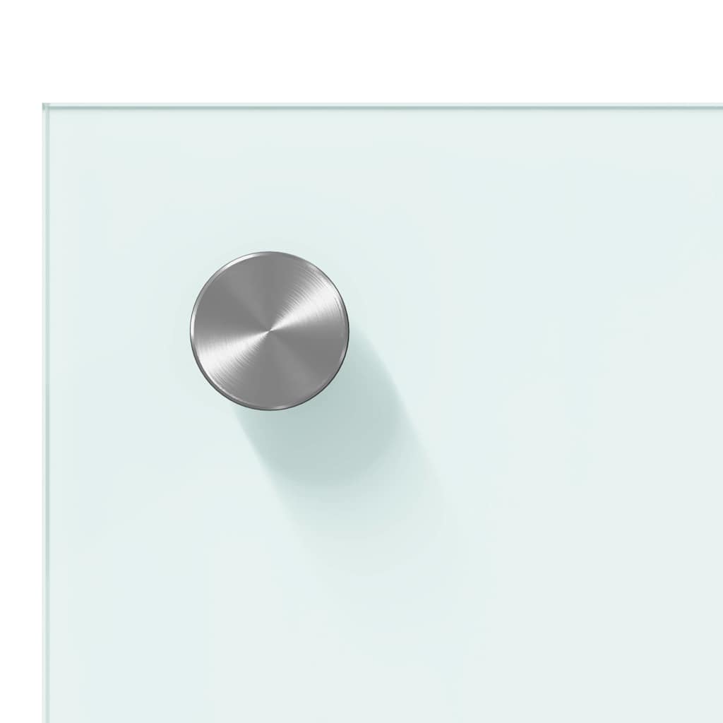 Køkkenbacksplash 2 pcs Hvid 80 x 60 cm hærdet glas