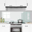 Køkkenbacksplash 2 stk. Hvid 80 x 60 cm hærdet glas