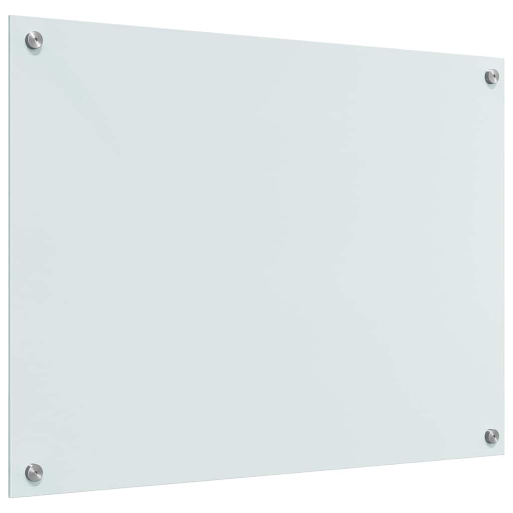 Køkkenbacksplash 2 pcs Hvid 80 x 60 cm hærdet glas