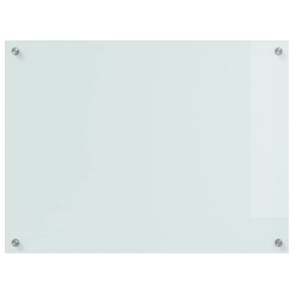 Køkkenbacksplash 2 pcs Hvid 80 x 60 cm hærdet glas