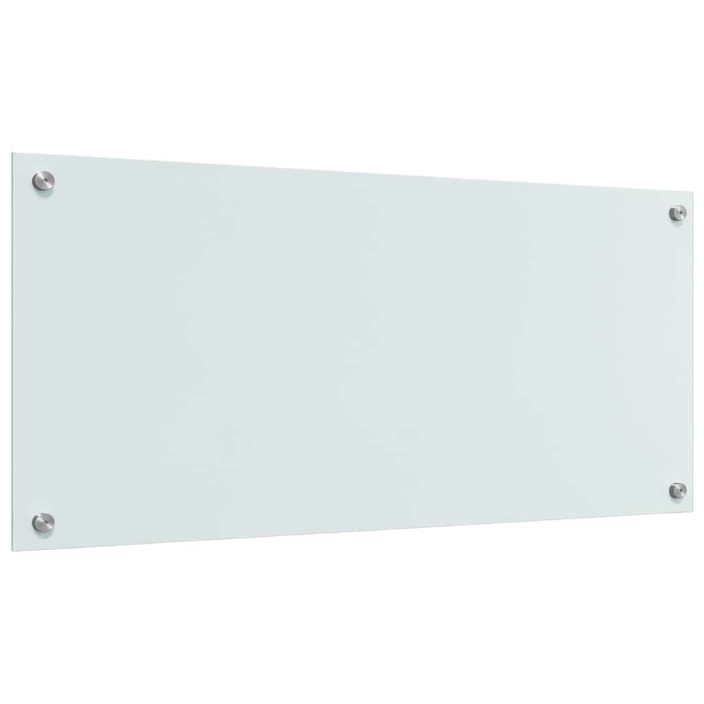 Køkkenbacksplash 2 pcs Hvid 90 x 40 cm hærdet glas