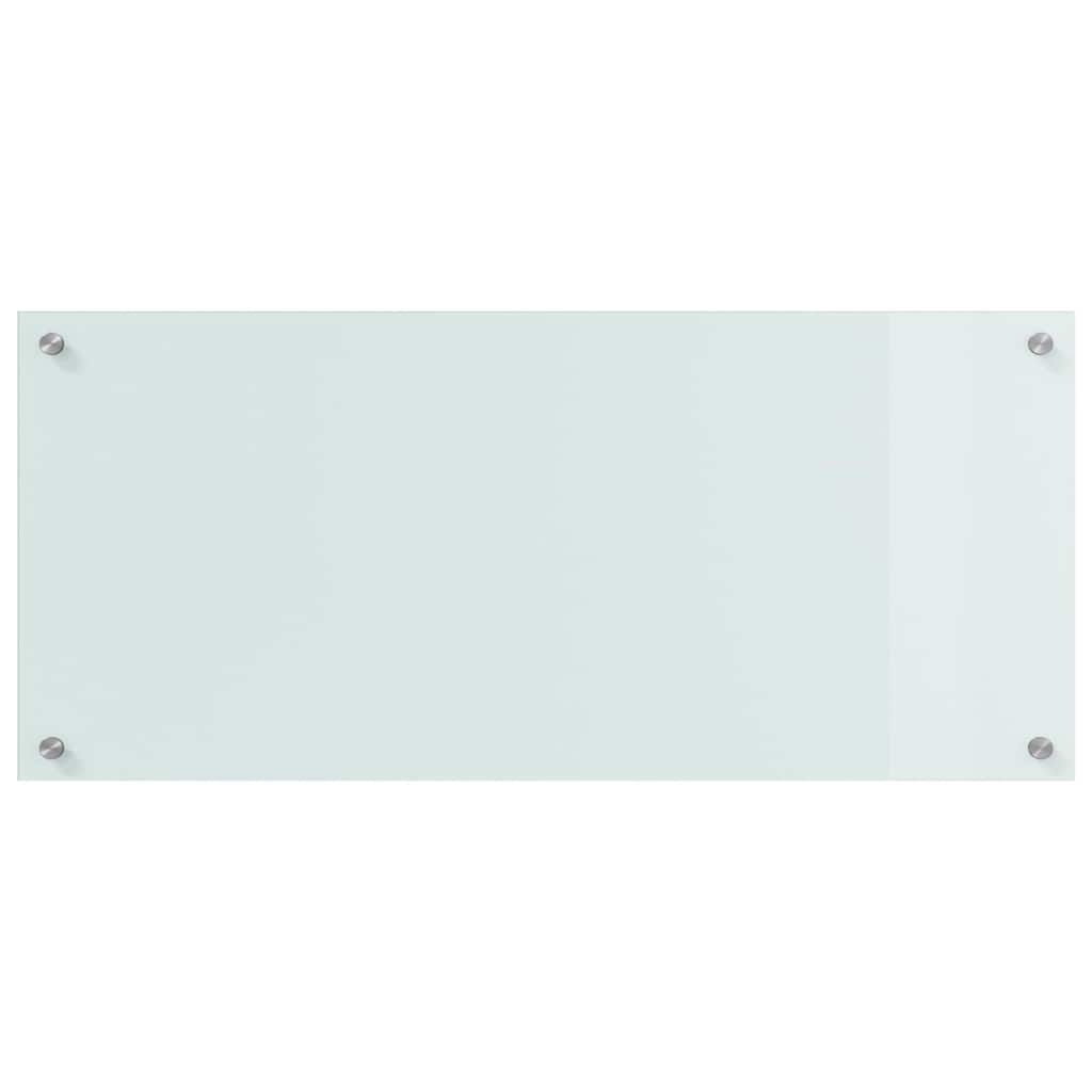 Køkkenbacksplash 2 pcs Hvid 90 x 40 cm hærdet glas