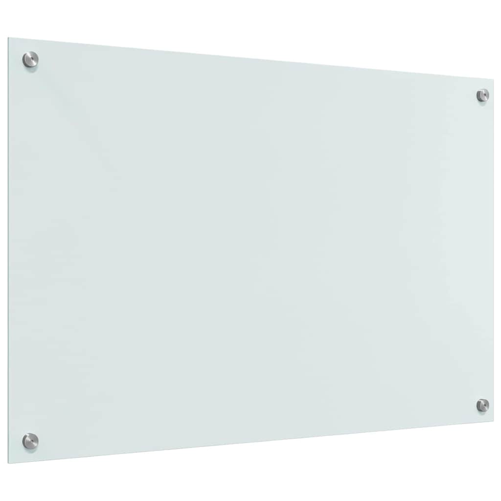 Køkkenbacksplash 2 pcs Hvid 90 x 60 cm hærdet glas