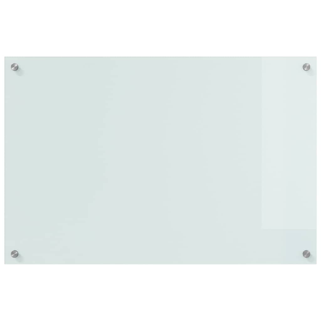 Køkkenbacksplash 2 pcs Hvid 90 x 60 cm hærdet glas